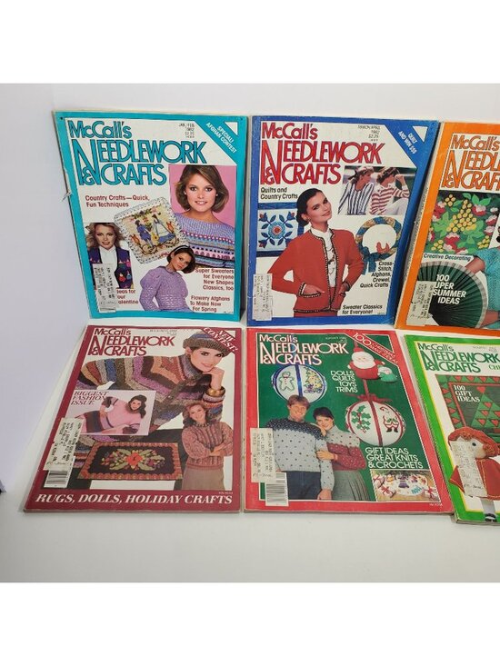 McCall's Other - McCalls Needlework Crafts Magazines 6 Lot 1982 Christmas Sewing Knitting 1980s